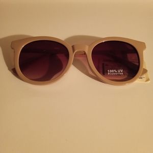 A New Day Beige and Gold Sunglasses